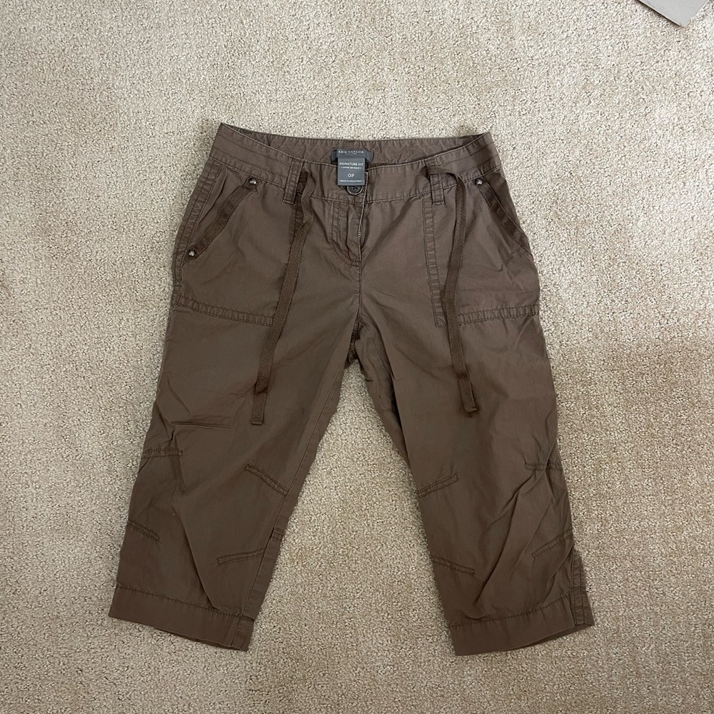 Ann Taylor Taupe Cargo Pant Capris